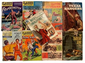 Collection Of Nine Vintage Comic Books.
