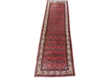 Vintage Persian Oriental Rug / Carpet Hallway Runner, Measures 2'9' X 9'3'