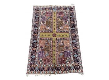 Vintage Soft And Vivid Color Oriental Area Rug / Carpet, Measures 3'9' X 6'2'