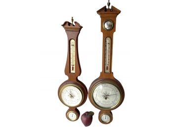 Pair Of Vintage Airguide Barometers.