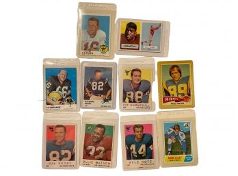 Collection Of Ten Vintage  Football Cards.