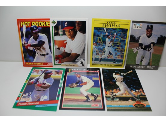 7 Great Frank Thomas Cards Incl. Upper Deck Rookie Card 1991 & 1991 Score Hot Rookie