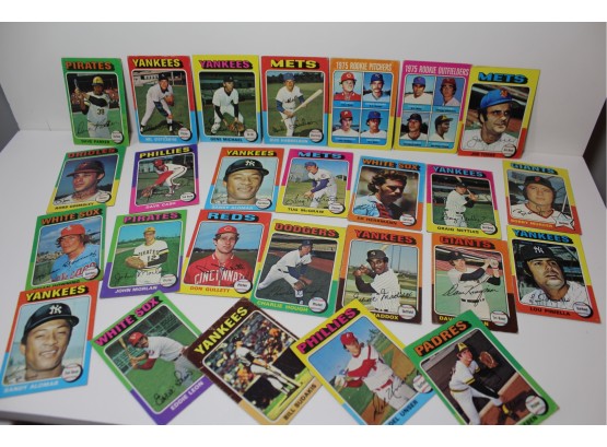 1975 Topps Baseball - 26 Cards - More Low-grade