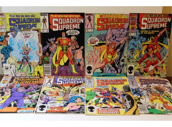 Large 8 Comic Group Of Marvel Squadron Supreme #5-12 Consecutive Run! 1985-1986
