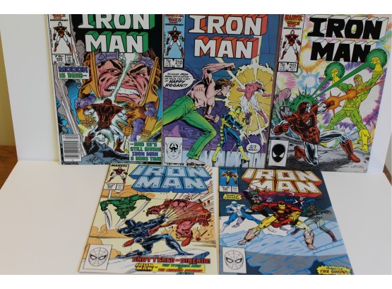 Nice 5 Comic Iron Man Group #205, 210, 211, 229, 240. 1985-1988