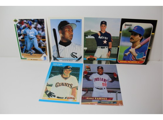 6 Card Rookie Group  - Manny, Bagwell, Palmeiro & Will Clark Rookie Cards