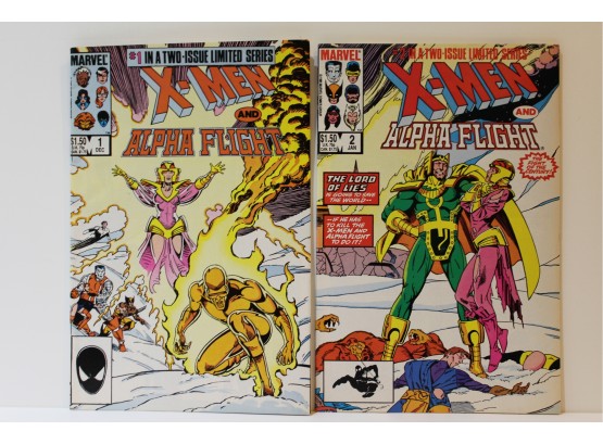 2 Comic Group X-men And Aplpha Flight #1 & #2 (1985)