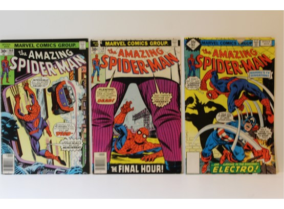 3 Comic Group - The Amazing Spider-man - #160, #164, #187. (1976-1978)