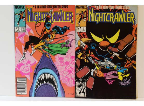 2 Comic Lot Marvel Nightcrawler #2 & #3 (1985-1986)