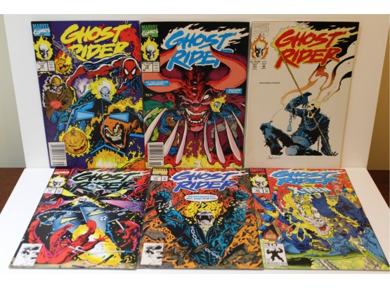 6 Comic Marvel Group - Ghost Rider 2nd Series #16, 19, 21, 22, 23, 26 - 1991-1992