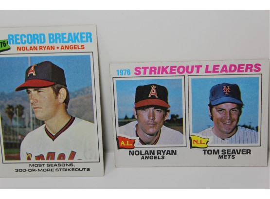 1977 Topps Nolan Ryan Cards - Record Breaker - Strikeout Leaders - Plus You Get Tom Seaver