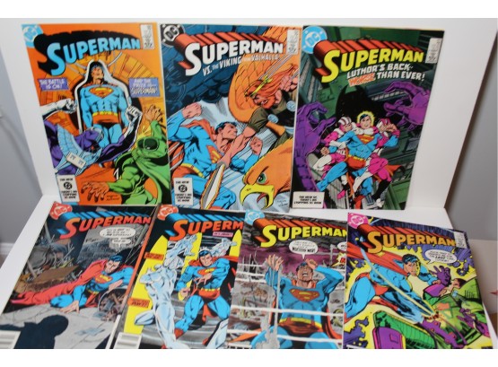7 Comic Superman Group #394, #396, #401-403, #408, #412 (1984-1985)