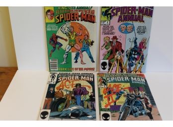 4 Comic Annual Of Peter Parker The Specatular Spider Man - #3, 4, 5, 6. 1981-1986