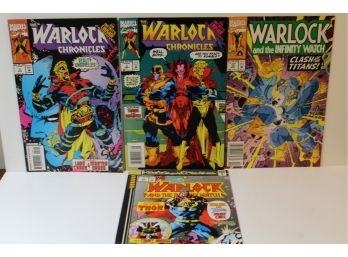4 Variety Of Marvel Warlock Comics - Warlock Chronicles  1993 - Warlock And The Infinity Watch 1992-1993
