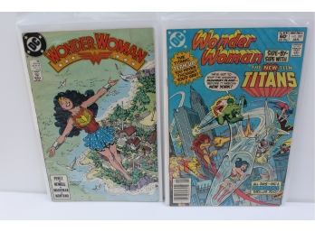2 Wonder Woman Comics From DC - #36 1989 @nd Series & #287 WW & New Teen Titans 1982