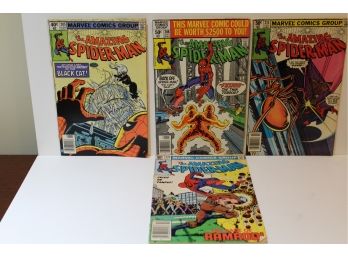 Marvel 4 Comic Group - The Amazing Spider-man #205, 208, 213, 221. (1980-1981)