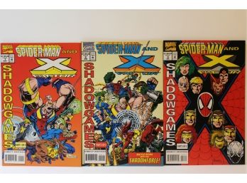 3 Comic Run Spider-man And X-factor Shadowgames #1-3, Complete 1994