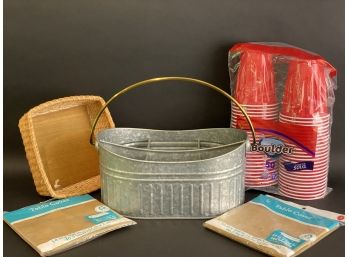 Supplies For Dining Al Fresco: Utensil Caddy, Napkin Basket & More