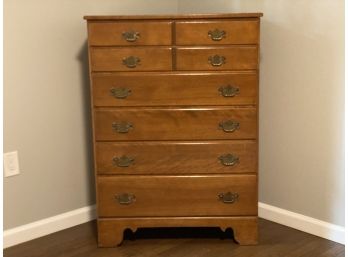 A Tall Vintage Chest In Maple