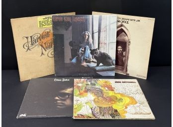 A Selection Of Vintage Vinyl LPs: Elton John, Carole King, Neil Young & More