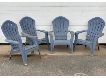 Four Molded Adirondack Chairs