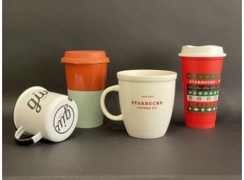 An Assortment Of Coffee Shop Mugs