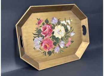 A Gorgeous Vintage Hand-Painted Tole Tray