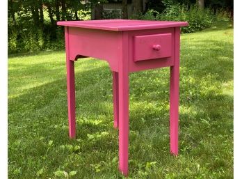 A Fun Little Side Table In Hot Pink
