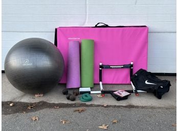 An Assortment Of Personal Exercise Gear