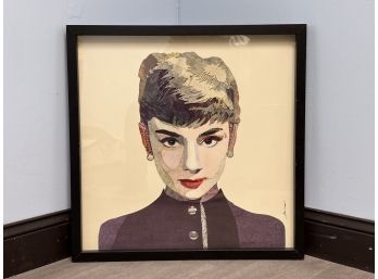 A Fantastic Hand-Cut Collage Portrait Of Audrey Hepburn