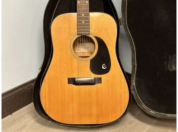 A Vintage 1970s Epiphone Acoustic Guitar, Made In Japan