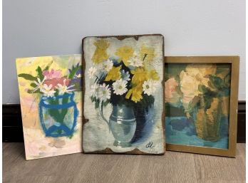 Three Great Floral Still Life Paintings