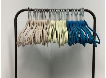 A Small Garment Rack & Velvet Hangers