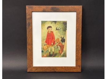 An Interesting Little Red Riding Hood Illustration, Framed
