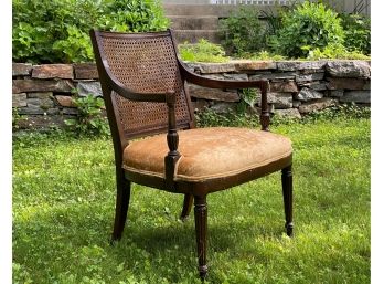 A Very Stylish Vintage Arm Chair With A Caned Back #2