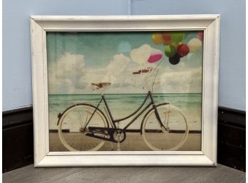A Fun Print Of A Bicycle With Balloons