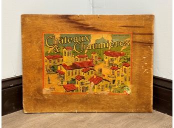 Vintage Chateaux & Chaumieres Poster On Board