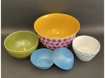 An Assortment Of Melamine & Plastic Bowls