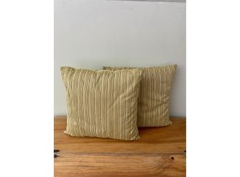 A Pair Of Striped Knoll Accent Pillows