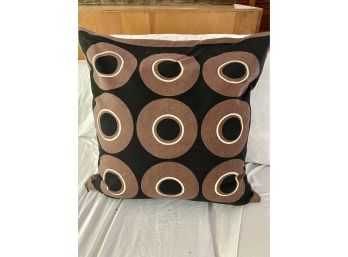 A Black And Brown Jonathan Adler Accent Pillow