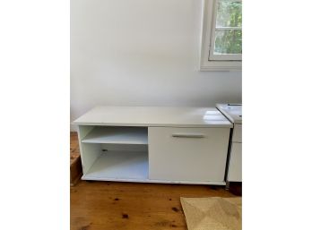 A White Laminate Office Console