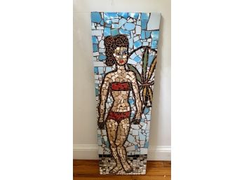 A Hand Made Mosaic Portrait Of A Woman
