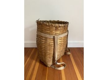 A Vintage Adirondack Fishing Creel Basket