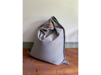 A Gray Beanbag Floor Chair Pillow