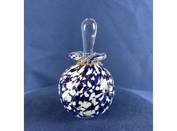 Vintage Blue And White Perfume Bottle