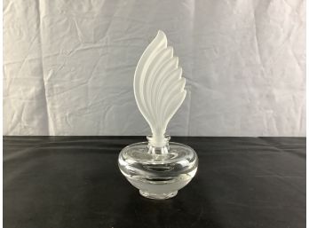 Crystal Glass Perfume Bottle With Feather Topper