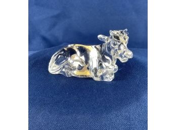 Crystal Cow Figurine Paper Weight