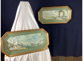 Pair Of Signed Framed Paintings By Montagu