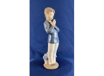 Vintage Lladro Nao Praying Boy Porcelain Figurine Hand Made In Spain