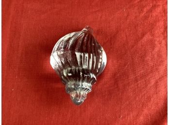 Crystal Glass Seashell Paperweight
